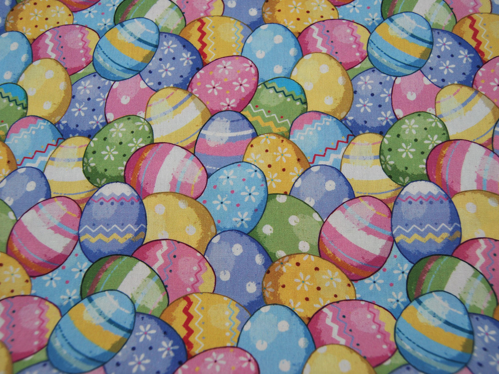 Baumwolle - Happy Easter - Ostereier - 0,5m