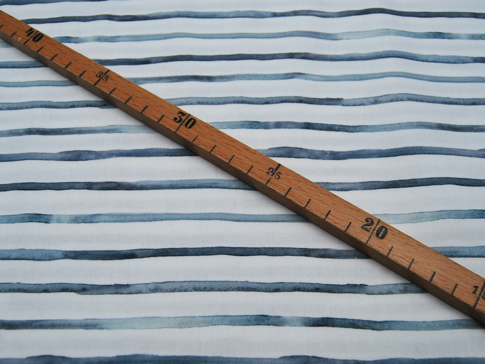 Baumwolle - Stripe an Space -Streifen auf Dunkelblau 05 meter 3