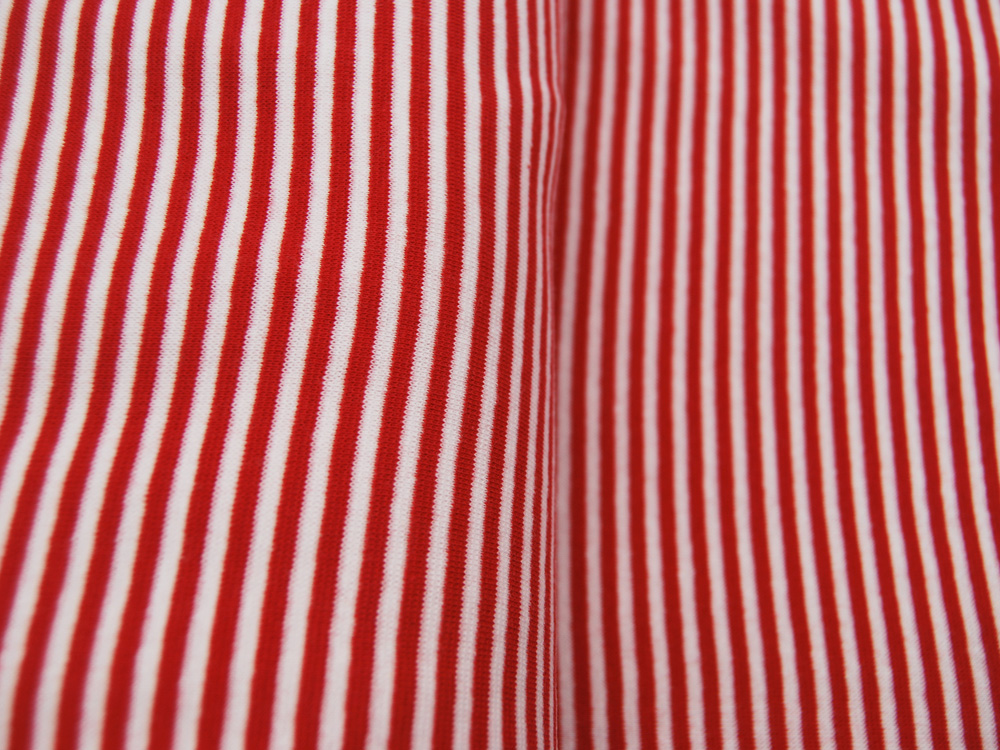 Bündchen - Ringelbündchen - Rot - Weiß - 50 cm im Schlauch 2