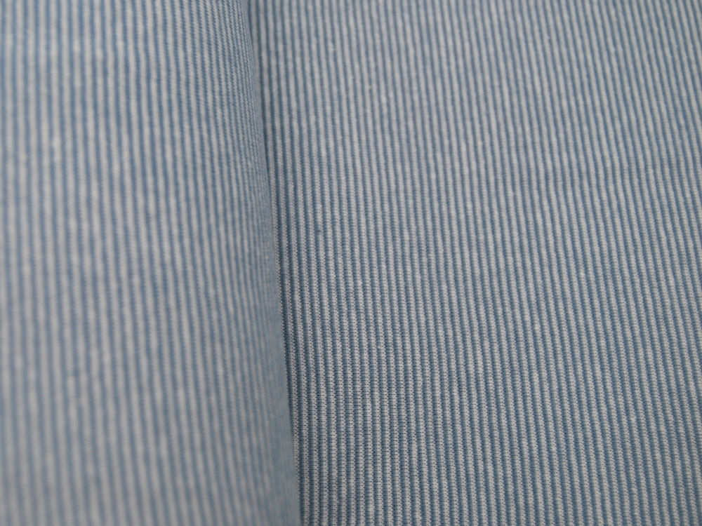 Bündchen - Ringelbündchen - Hellblau-Weiß - 50 cm im Schlauch 2