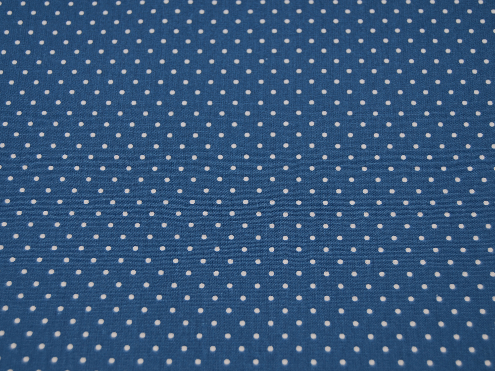 Petit Dots auf Blue / Jeansblau - Baumwolle 05 m 2