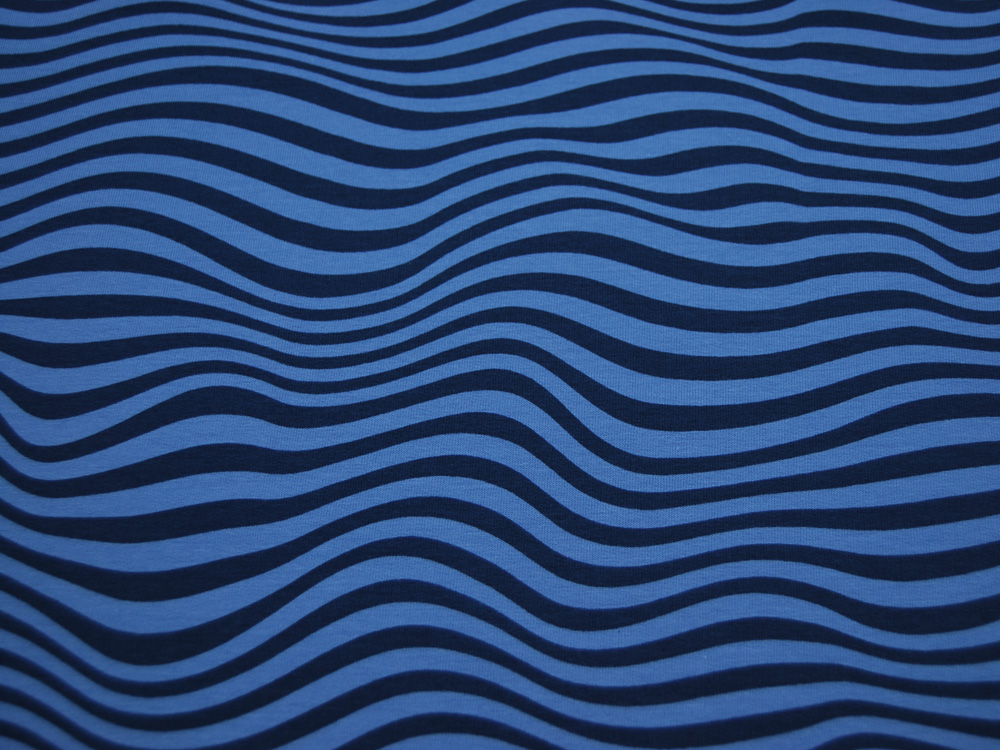 French Terry - Polly Waves - gewölbte Streifen - 0.5 Meter 2