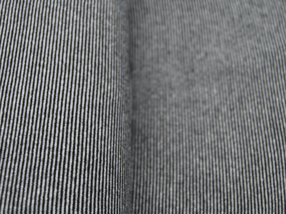 Bündchen - Ringelbündchen - Schwarz-Weiß - 50 cm im Schlauch 2