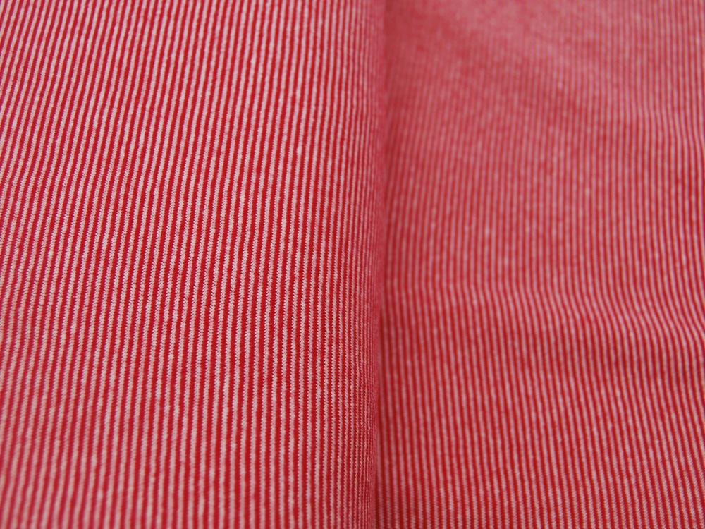 Bündchen - Ringelbündchen - Rot-Weiß - 50 cm im Schlauch 2