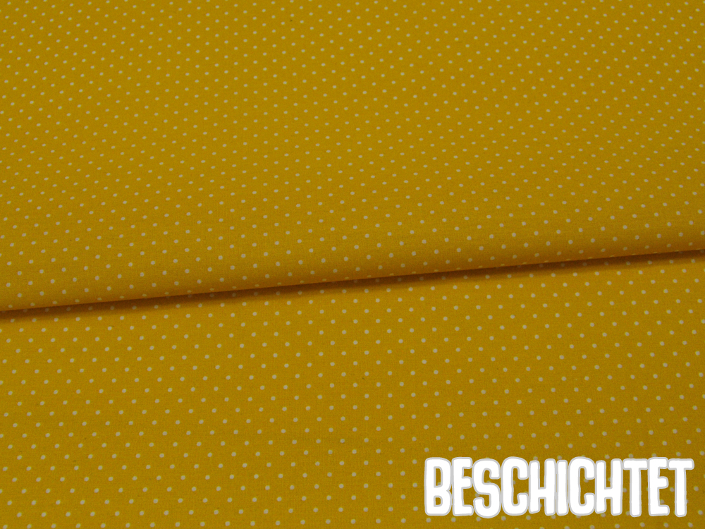 Beschichtete Baumwolle - Petit Dots Gelb - 50 cm 2