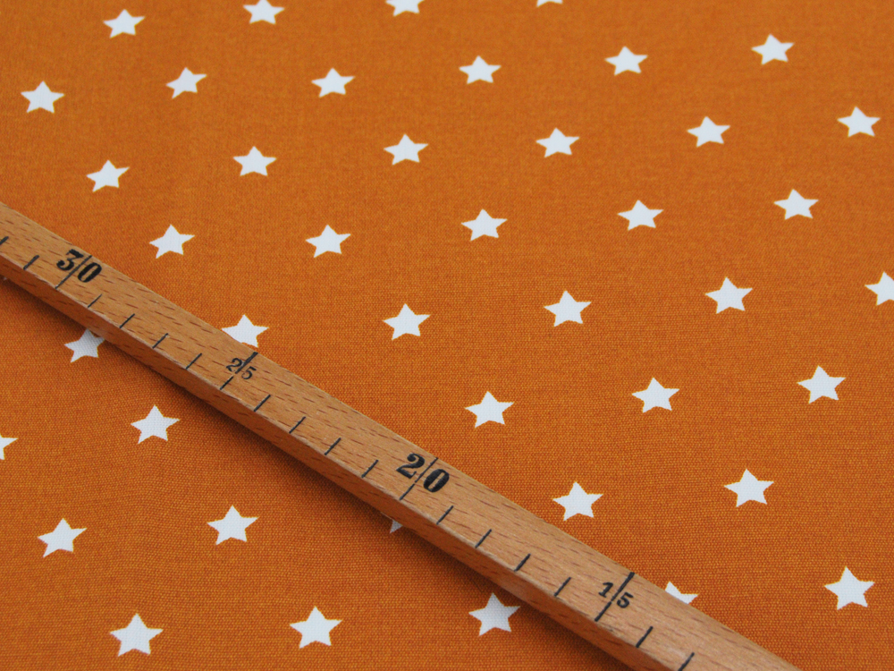 Beschichtete Baumwolle - Sterne auf Senf 50 x 150cm 2