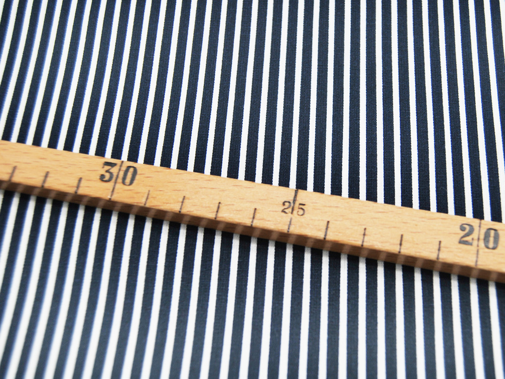 Baumwolle - Stripe -Nachtblau-Weiss gestreift 0,5 meter 2