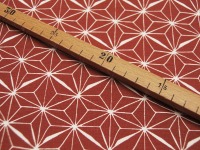Beschichtete Baumwolle - ABSTRACT - Graphisches Muster auf Brick Red / Ziegelrot 0,5 m 2