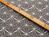 Beschichtete Baumwolle - ABSTRACT - Graphisches Muster auf Steingrau / Rock Grey 0,5 m 2