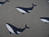 Soft Sweat - Whales - Wale auf Grau - 0,5 Meter 4