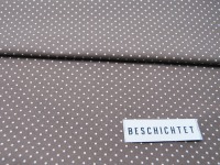 Beschichtete Baumwolle - Petit Dots auf Taupe - 50x145cm