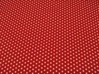Mini Stars - Kleine Sterne auf Rot - Baumwolle 0,5m 2