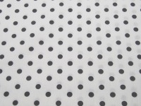 Graue Dots auf Weiß - Baumwolle 0,5 m
