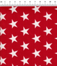 Beschichtete Baumwolle - Sterne auf Rot 50 x 140cm 2