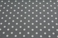 Weiße Dots auf Grau - Baumwolle 0,5 m 3