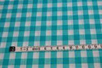 großes Karo Türkis Baumwolle 0,5m / Zefir 0.9 cm 2