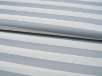 Baumwolle - Stripe - Breite Streifen Hellgrau-Weiss 0,5 meter 4