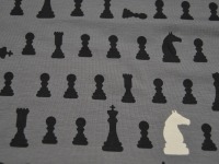REST JERSEY - Schachfigueren auf Dunkelgrau - Mies and Moos 0,7m