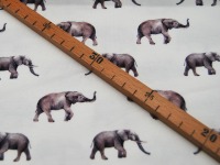 REST Jersey - Elefanten auf Creme - Digitaldruck - 0.55 Meter 4