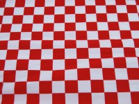 Jersey - Check 2 cm- Rot Weiß Karo 0,5m 3