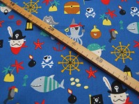 Baumwolle - Pirats - Piratenmotive auf Blau - 0.5 Meter 2