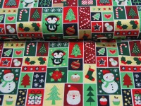Baumwolle Popeline - Weihnachten - Christmas Patchwork - 0.5m 3