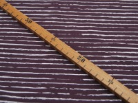 Jersey - Streifen in Weiß auf Mauve / Lila - 0.5 Meter 3