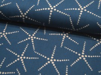 Canvas - Graphisches Muster / Seesterne auf Blau 0,5m 4