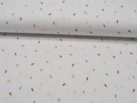REST Baumwolle - Glitter Joyful Stripes - Konfetti auf Weiß - 0.45 Meter 3