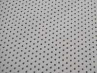 Mini Stars - Kleine graue Sterne auf Weiß - Baumwolle 0,5m 3