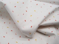 Baumwolle - Glitter Joyful Stripes - Konfetti auf Weiß - 0.5 Meter