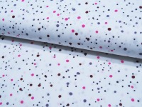 REST 0,4m Baumwolle - Dots - Fuchsia - Punkte auf Weiß