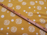 Baumwolle - Punkte Dots Senfgelb - gekochte Baumwolle / Crash 0,5 m 4