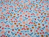 Baumwolle - Flowers - Kleine Blumen auf Hellblau 0,5m 4