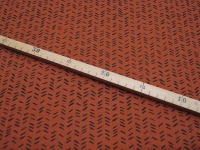 Musselin/Double Gauze - Stripes - Schwarze Streifen auf Rost 0,5 m 4
