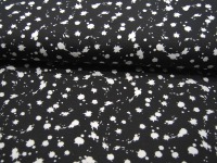 Jersey - Splatter - Weiß auf Schwarz 0.5 Meter
