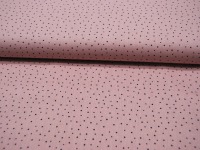 Baumwolle - Dots - Schwarze Minipunkte auf Dusty Pink 0,5m 3