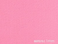Bastelfilz 1mm - Uni Rosa - 50 x 50 cm