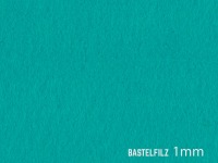 Bastelfilz 1mm - Uni Türkis / Richtung Smaragd - 50 x 50 cm