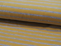 REST Sweat - Melange Stripes - Streifen in Senf Graumeliert - 0,6m