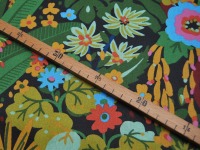 Beschichtete Baumwolle - Leona - Blätter und Blüten 50 x 140cm 3