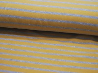 Sweat - Melange Stripes - Streifen in Senf Graumeliert - 0,5m 4