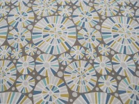 Beschichtete Baumwolle - Graphisches Muster / Mosaik auf Grau - 50 x 145cm