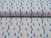 Baumwolle - Xavi - Short Stripes - Kleine Striche auf Weiß 0,5m 2