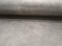 Kunstleder - mit Muster - auf Grau / Taupe - 50 x 140 cm 4