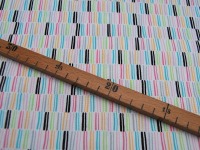 Baumwolle - Xavi - Short Stripes - Kleine Striche auf Weiß 0,5m 4
