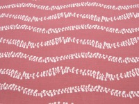 Beschichtete Baumwolle - Graphisches Muster / Ranken auf Altrosa - 50 x 145cm 3