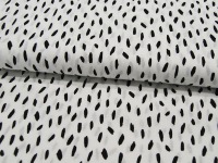 REST Baumwolle - Stripes / Kleine Streifen - Schwarz auf Weiß 0,4m 4