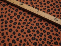 Baumwolle - Animal Skin - Leopardenmuster auf Rost - 0,5 m 3