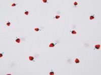 Mini Strawberry - Erdbeeren auf Weiß - Baumwolle 0,5 m 3